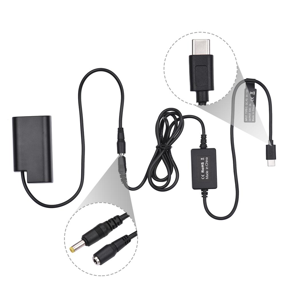 Кабель PD USB TypeC к DMWDCC16, фиктивная батарея, переходник постоянного тока DMWBLJ31, замена для Panasonic LUMIX