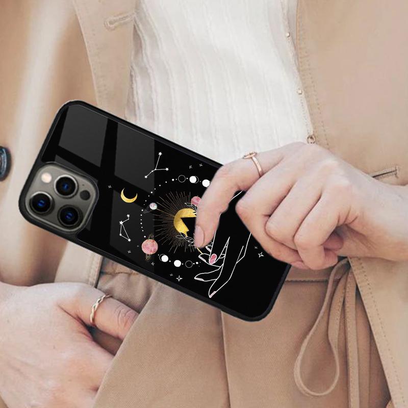 Fortune Telling Moon Stars Hands Art Magnetic Phone Case For APPLE iPhone 17 Air 16 14 13 12 Pro Max 15 Plus With MagSafe Cover