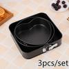 3pcs/ Set Cake Pan Bakeware Mould Round Heart Square Shape for Baking Cake Decorations Tools