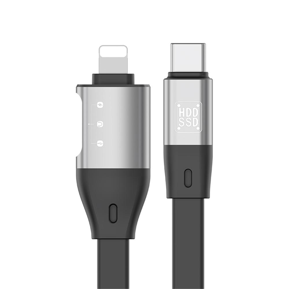 Lightning to Type C OTG Data Cable 40MB/S Transfer for Hard Drive/U Disk/Digital Headphones/Action Camera/Sound Card