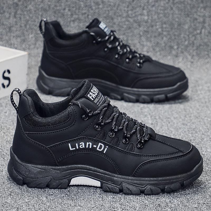 Весна 2025 г. Мужская повседневная обувь для работы на открытом воздухе и походов — большие размеры, универсальные туфли Daddy в британском стиле