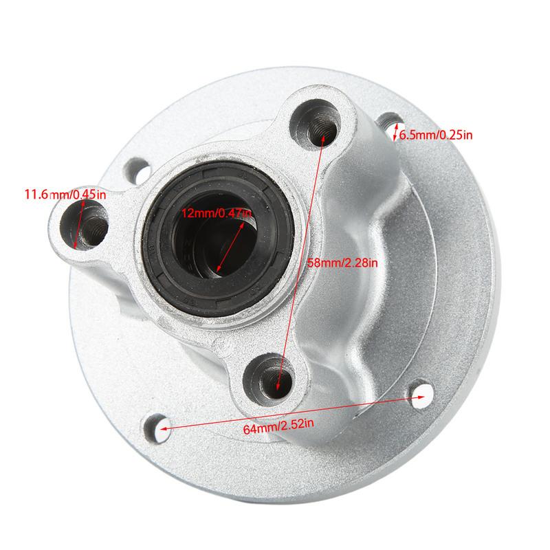 Motorcycle Front Wheel Hub for Monkey Bike Z50 Z50J Skyteam Disc Brake 6061-T6 Aluminum CNC 12mm Bore Wheel Rim Hub Replacement