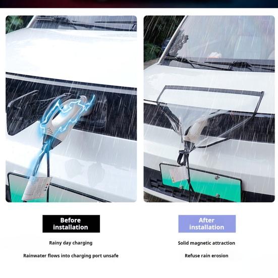 Чехол для порта зарядного устройства электромобиля, магнитные прозрачные защитные чехлы для зарядки электромобиля, устойчивые к высоким температурам, аксессуары для зарядного устройства электромобиля