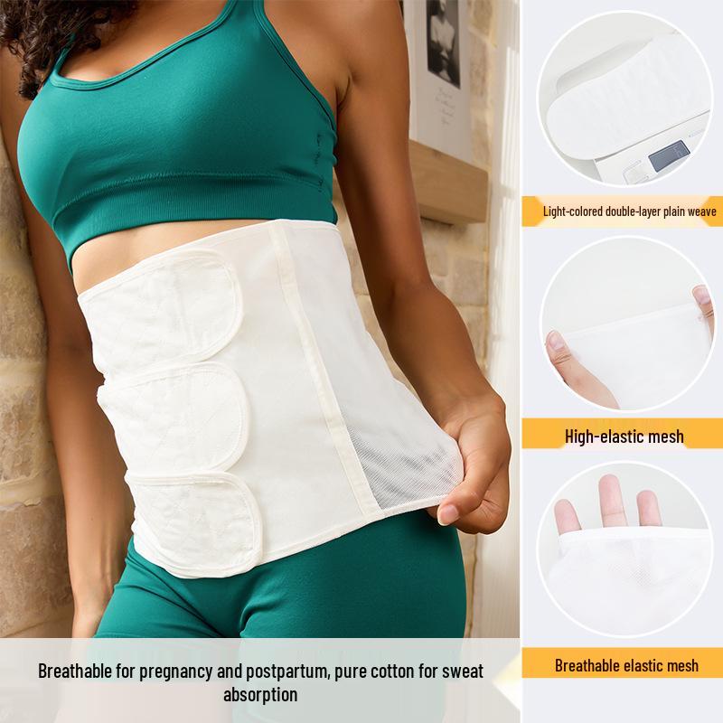 Pure Cotton Postpartum Abdominal Support Belt for C-section & Natural Birth - Breathable, Elastic Bandage.