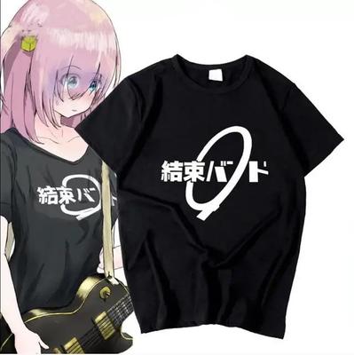 Новое аниме BOCCHI THE ROCK! Футболка Hitori Bocchi Женская Смешная Футболка Каваи Мультяшная Футболка Готическая Одежда Y2k Женская