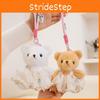 Bear Wear Dress Plush Keychain Stuffed Doll Pendant Backpack Gift Decoration