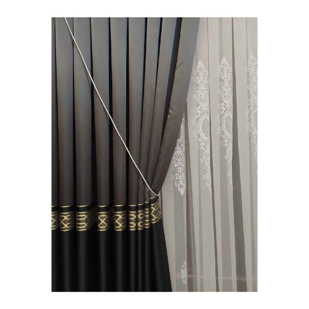 Двубортный занавес, тюль, устройство для сбора средств, веревочный шнур, браол