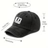 Retro Baseball Cap Curved Brim Hip-hop Hat Curved Brim Letter Print Washed Soft Top Baseball Cap Adjustable