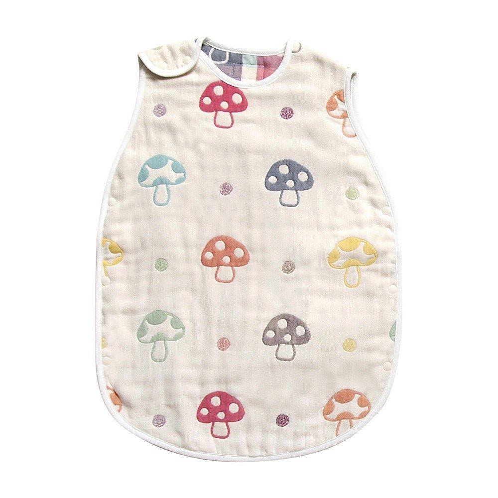 10mois Hoppetta Fluffy Gauze Toddler Kids Ages 64cm 7240 - (6-Layer Gauze) Sleeper, 100% Cotton, 2-7, Champignon, Length,