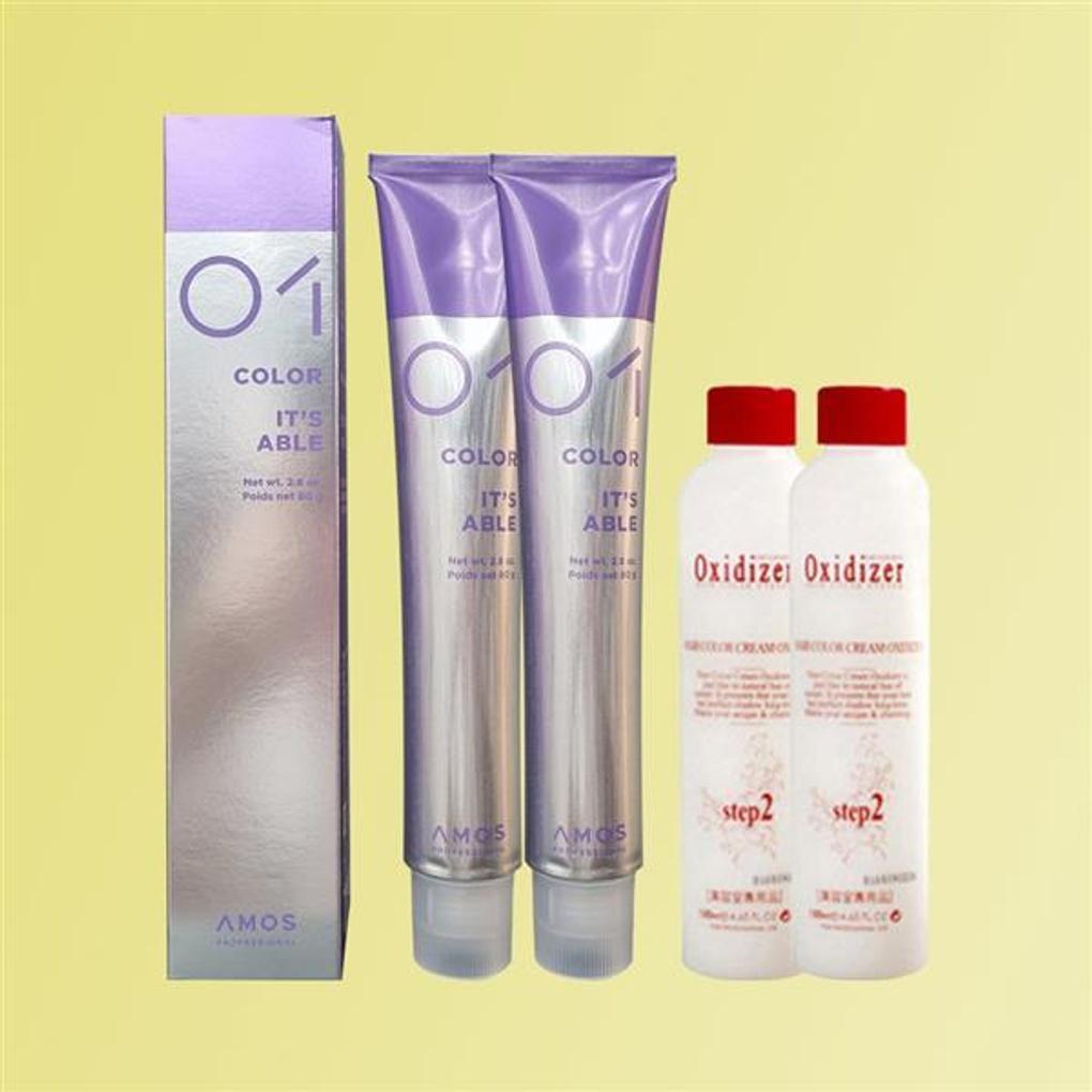 Amos It's Able Hair Dye Cool Brown 2 x + Oxidizer 2 x
