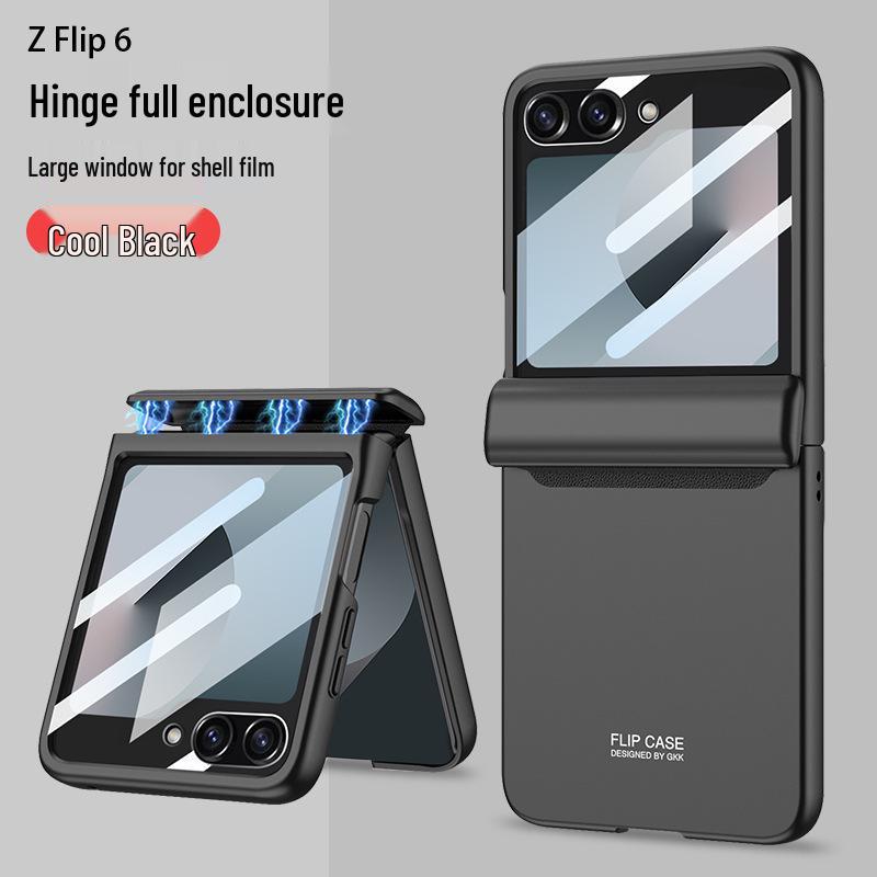Ультратонкий складной чехол для телефона Samsung Z Flip 6 с большим окном и магнитной застежкой