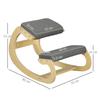 Ergonomic Rocking Knee Stool For Home Office To Improve Posture Gray