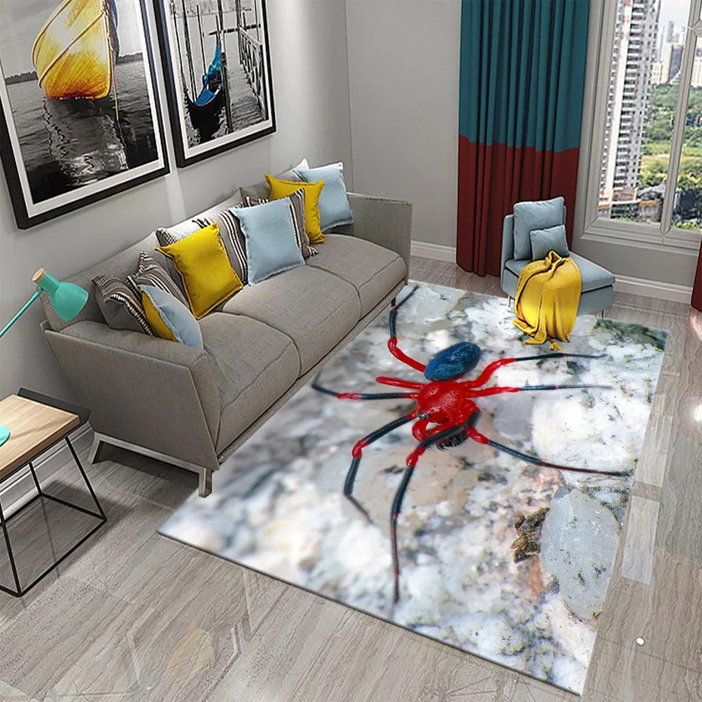 3D Красочный ковер-паук для гостиной, спальни, ванной комнаты, прихожей, нескользящий коврик, коврики для Хэллоуина, домашний декор, подарки