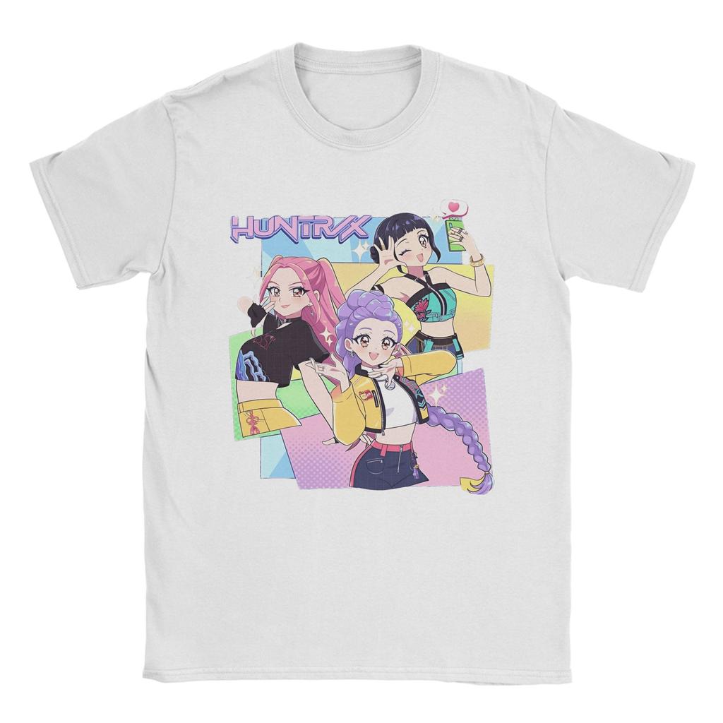 K-pop Охотники на демонов Huntrix Girls Мужская футболка Смешные футболки С коротким рукавом Круглый вырез Чистый хлопок Идея для подарка Одежда