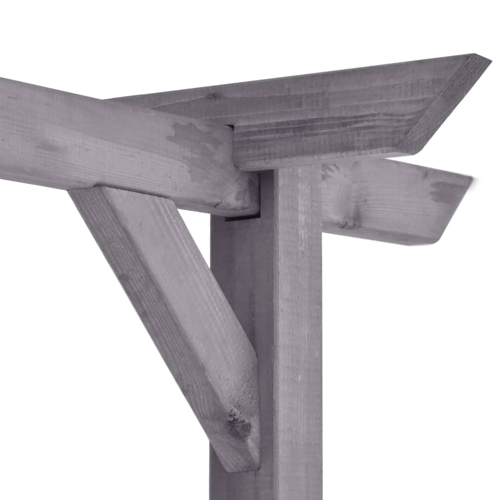 Garden Pergola Gray 400 x 40 x 205 cm Pressure Treated Pine Wood
