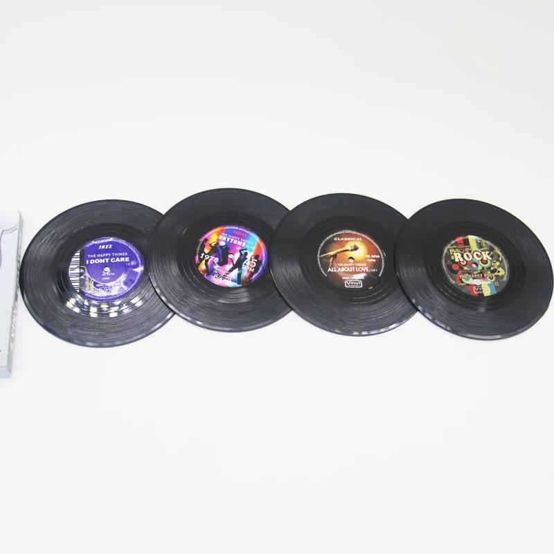 Подставки для виниловых пластинок, подставки для дисков с держателем плеера, креативная чашка Koffie Mok Onderzetters Hittebestendig, противоскользящая кухонная утварь