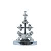 Cross Saint Thomas Christian Holy Crosses Decorative Statue Figurine for Home Decor Car Dashboard Gifts for House Warming for Living Room (Silver)