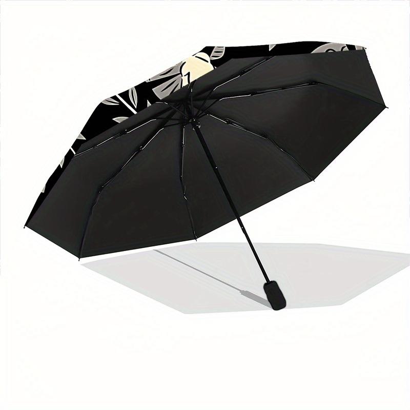 1pc Moths Skulls Automatic Open/close Umbrella, 8-Rib sturdy structure, Portable Travel Umbrella, Parties, Everyday Use, 11143