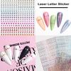 1 лист наклейки для дизайна ногтей 3D 26 английский алфавит ногти DIY маникюр клей буквы наклейки отличная липкость противоскользящие аксессуары для дизайна ногтей