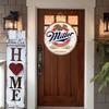 Rustic Wooden "Miller Since 1855" Beer Tin Sign, 8x8 Inches, Vintage Metal Wall Art Decor for Home, Restaurant, Bar, Cafe, Garage Decor