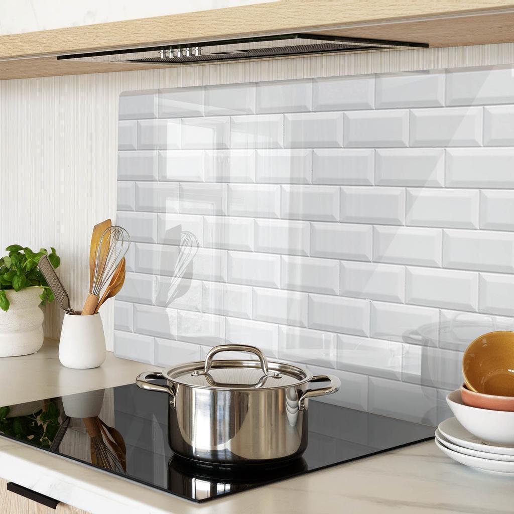 Decorative Glass Chopping and Serving Board Ceramic Wall 80x52 cm