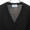 Prada Вязаный кардиган с V-образным вырезом и длинными рукавами 38 черный Женский Б/У