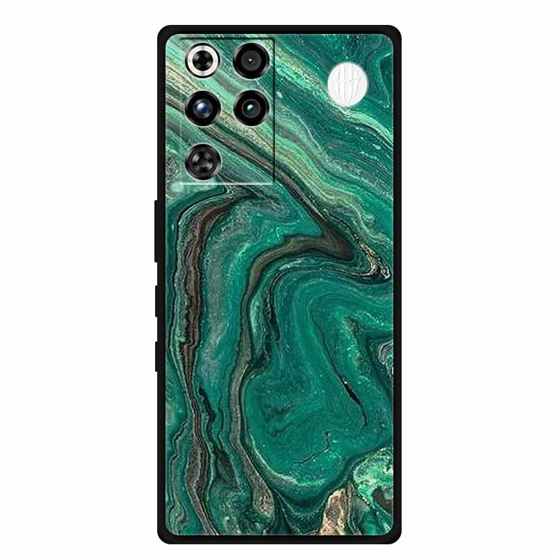 For ZTE Nubia RedMagic 11 Pro Case Marble Soft Silicone Phone Cases for RedMagic 11 Pro Back Cover Colorful Mica Painted Bumper