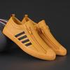 Мода 2024 Весна Мужская Кожаная Повседневная Обувь Желтые Мокасины Модные Низкие Мужские Кроссовки Плоские Удобная Обувь Без Застежек Мужские Лоферы