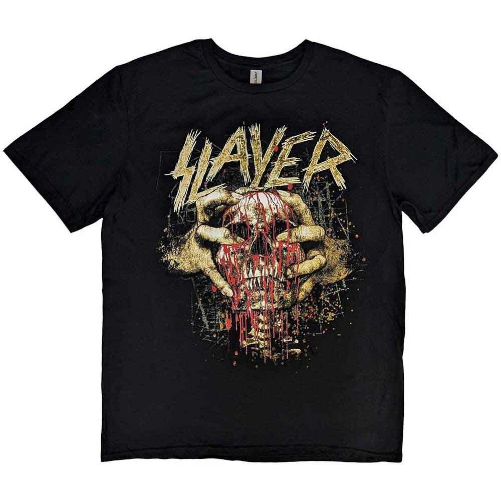 Slayer Skull Clench T-Shirt Black New