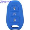 Jingyuqin Чехол-держатель для ключа-брелока автомобиля для Peugeot 208 DS3 5008 DS5 DS6 для Citroen C4 C5 X7 Силиконовая резина Смарт