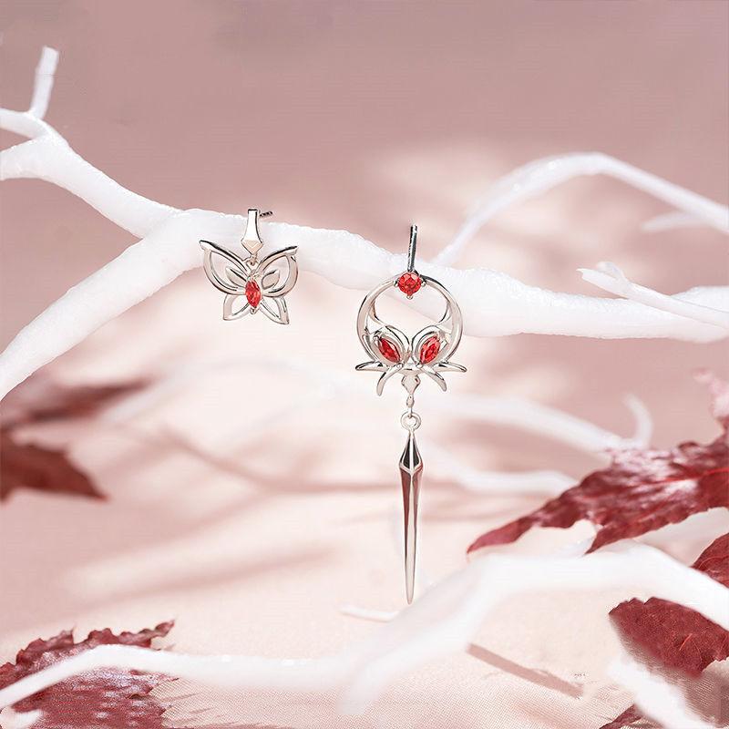 1 пара аниме серьги Тянь Гуань Ци Фу благословение небесного чиновника Хуа Чэн Се Лянь женские нестандартные серьги-гвоздики кулон ювелирные изделия подарки