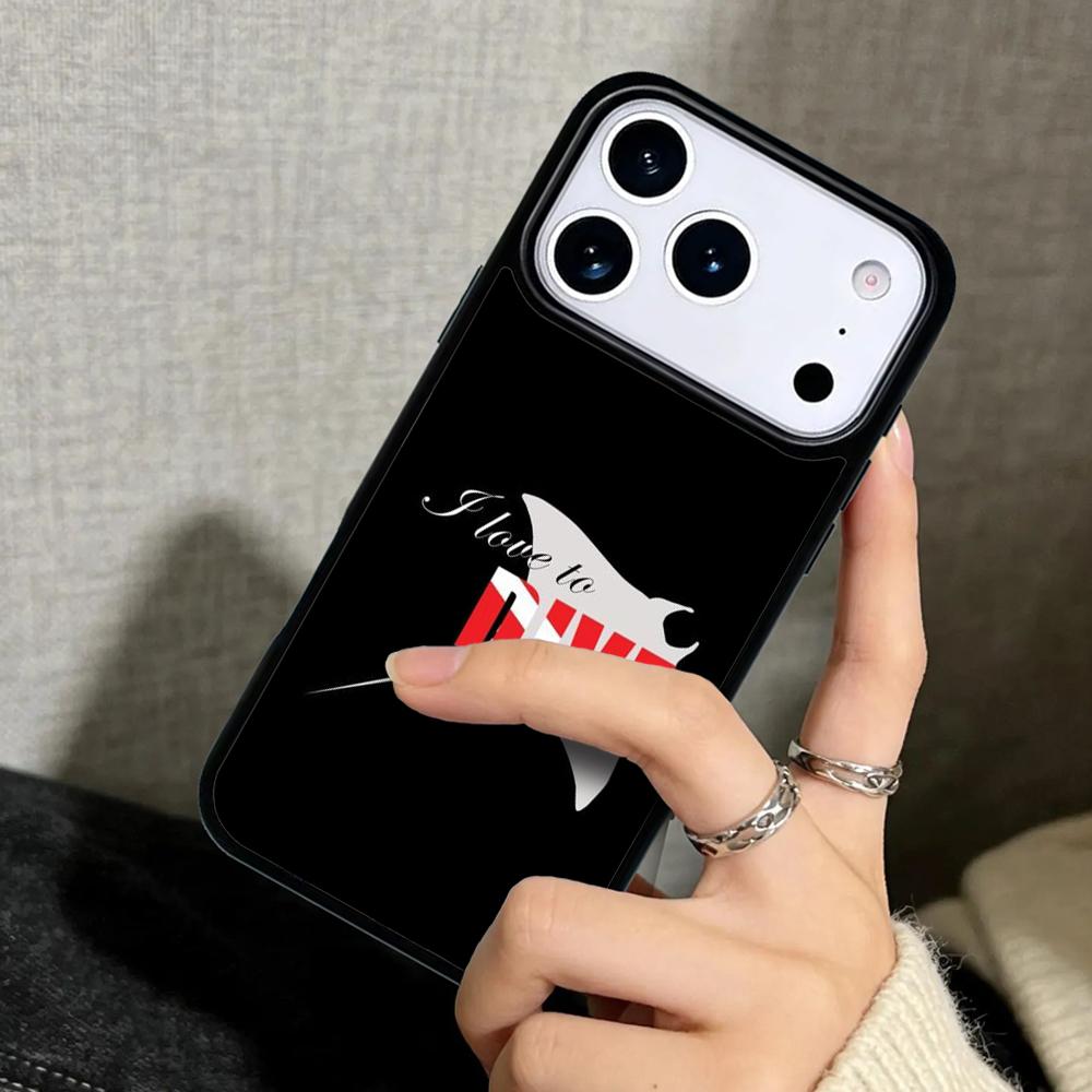 Чехол Case для iPhone 17 Air 16 Pro Max 15 Plus 11 13 Mini 14 12 Задняя крышка телефона Погружение Дайвинг Дайвер Акула Погружение