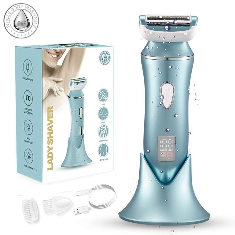 LCD Water Washing Female Full Body Hair Removal and Shaving Device, Leg Hair, Armpit Trimming, Eyebrow Trimming