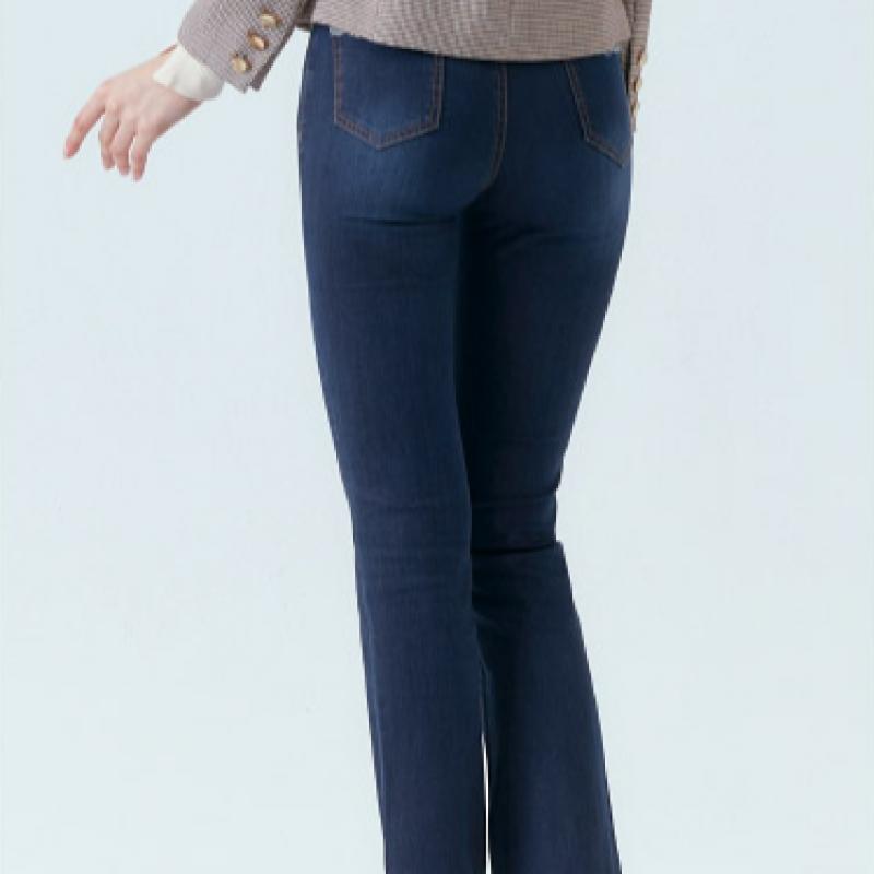 Bang Bang Women S Semi Flare Stretch Denim jeanS Navy