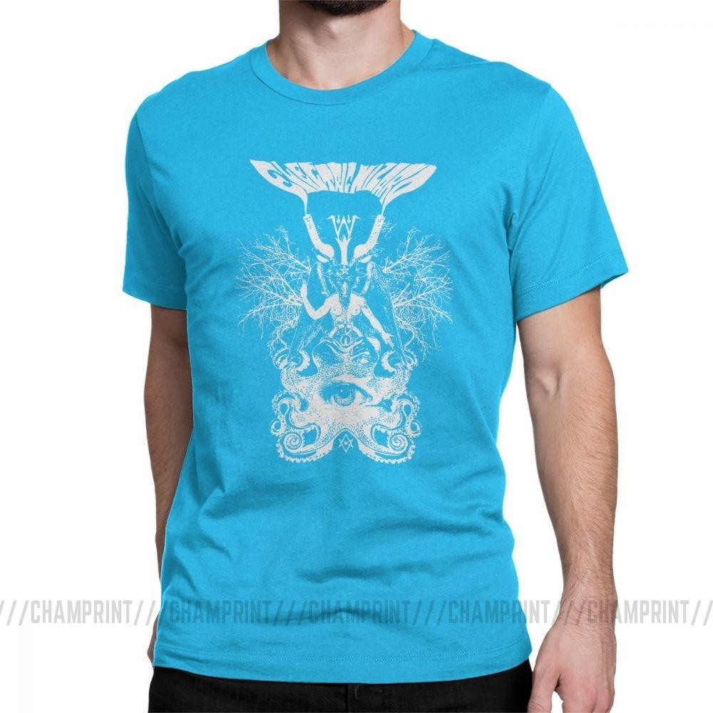 Electric Wizard Baphomet T Shirt For Men Funny Pure Cotton Tees Crewneck Short Sleeve T Shirt
