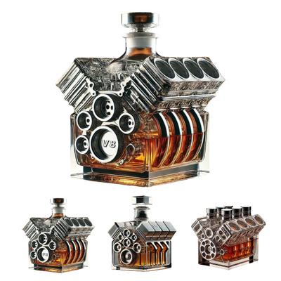Бутылка виски с двигателями V8 Креативное украшение для винного графина Персонализированная бутылка виски Украшение для домашнего бара