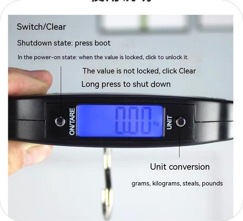 50 кг/10 г 110 фунтов портативные весы ЖК-цифровые весы для чемодана с ручкой дорожная сумка для взвешивания рыбы крючок для взвешивания подвесные весы