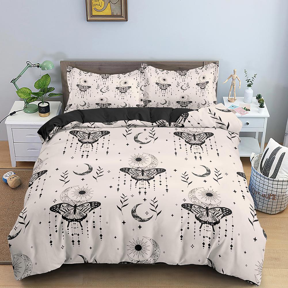 3D Dreamy Night Galaxy Purple Butterfly Printed Purple Flying Duvet Cover Комплект постельного белья для детей, девочек, подростков, взрослых, 3 пододеяльника