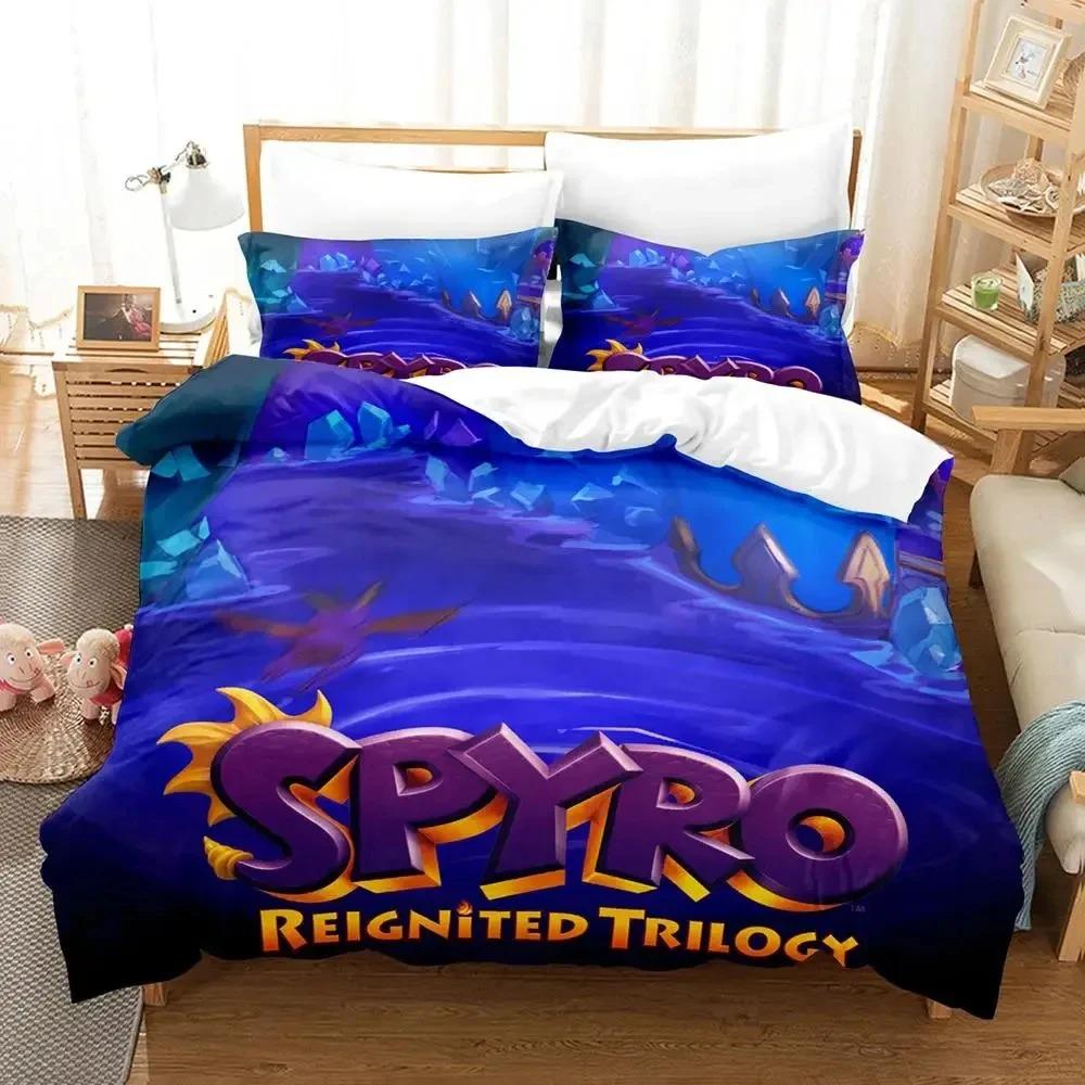 Комплект постельного белья Spyro Reignited Triology для взрослых мальчиков пододеяльник комплект для кровати одинарный полуторный двуспальный королевский комплект постельного белья мягкий и удобный
