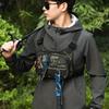 1-Piece Men's Outdoor Chest Bag Made of Oxford Cloth, Suitable for Cycling, Vest-Style Backpack, Trendy Street-Style Small Bag, Outdoor Adventure, Cam