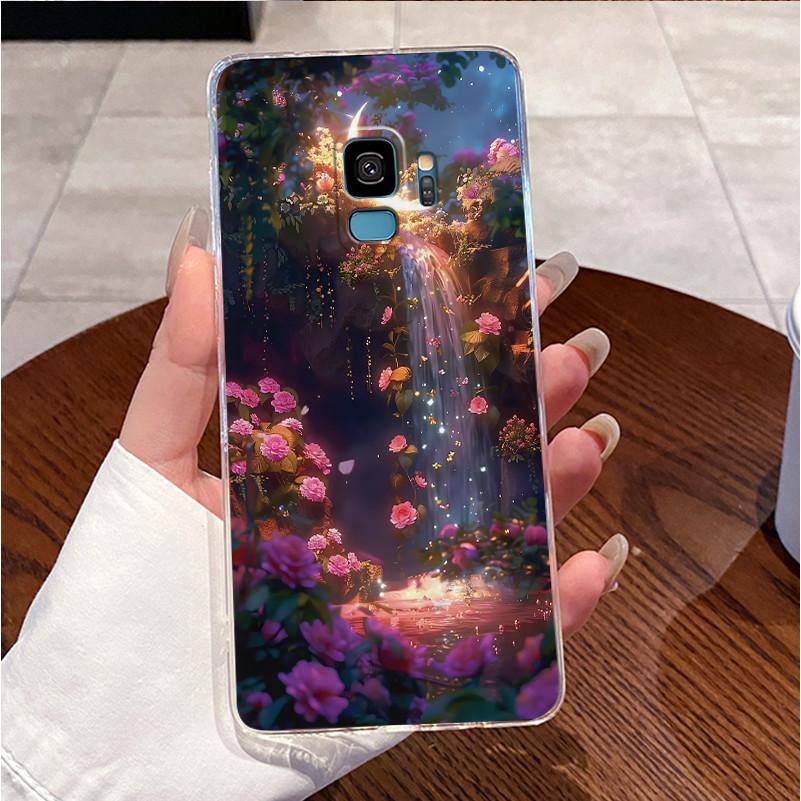 Чехол для Samsung s9 Прозрачный Роскошный Милый Кролик с Сердечками Забавный Мягкий Силиконовый ТПУ Задняя Крышка Samsung S9+ / S9 Plus Защитный Чехол для Телефона