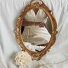 1PC Vanity Tray Bathroom Oval Golden Mirror Tray Home Decor Washstand Tray Small Jewelry Photography Decoration European Retro