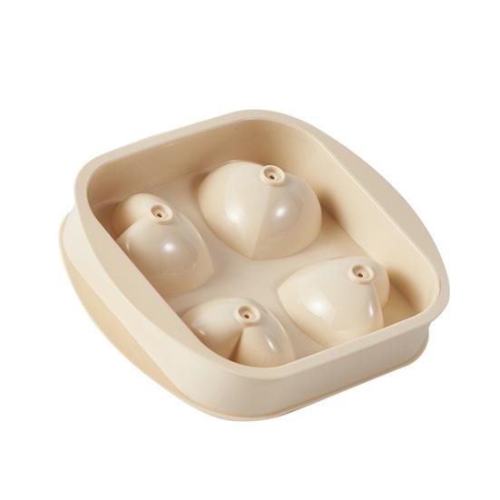 Поднос для кубиков льда в форме сердца, силиконовая 3D-форма для льда в форме сердца, 4 полости, большая машина для изготовления кубиков льда для виски, коктейлей, напитков, антипригарное покрытие, легко снимается для кухни