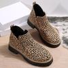 Fashion Fashion Leopard Ankle Boots for Women Plus Size 36-43 Zipper Up Booties Woman Spring Autumn Non Slip Platform Boots Mujer