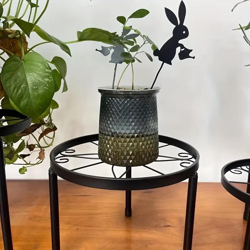 1шт черная гостиная съемная компактная однослойная конструкция для внутреннего/наружного декора металлическая подставка для цветов балкон