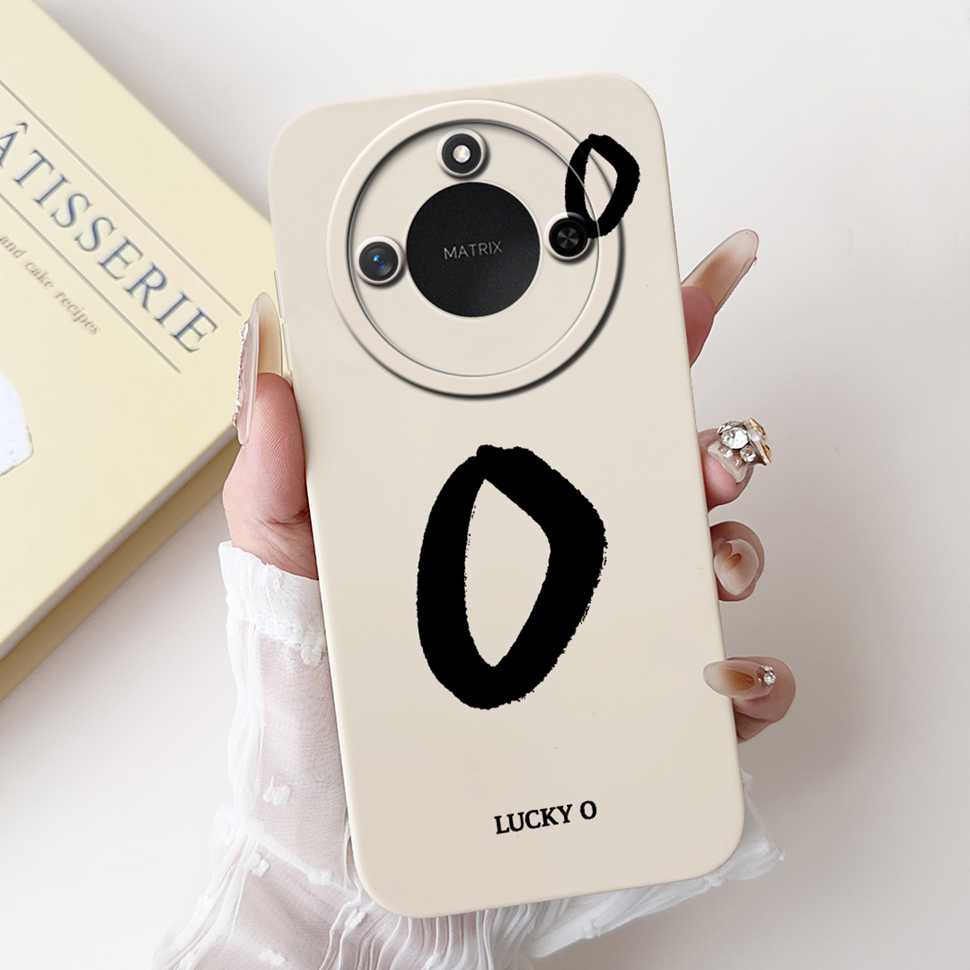 Protective Cases For Huawei Honor X60 5G 6.8"Case Fashion Style Letter A-Z Soft Silicone Cover For Honor x60 X60 BRC-AN00 Bumper