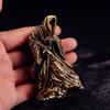 Bronze Gothic Reaper Figurine With Black Cloak Decorative Ornament Home Office Desk Statue