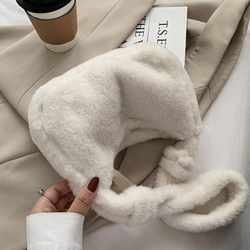 Модная однотонная сумка на плечо для подмышек, женская плюшевая мягкая пушистая меховая зимняя сумка-бродяга