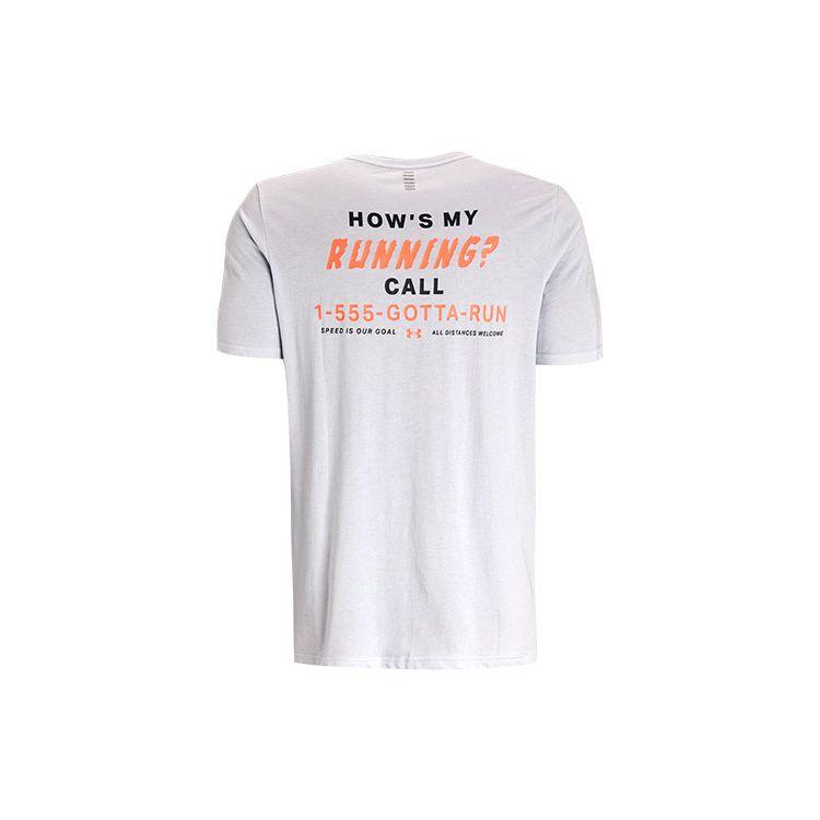 Under Armour Повседневная дышащая футболка для бега с коротким рукавом для мужчин, цвет дымчато-серый 1360427-014