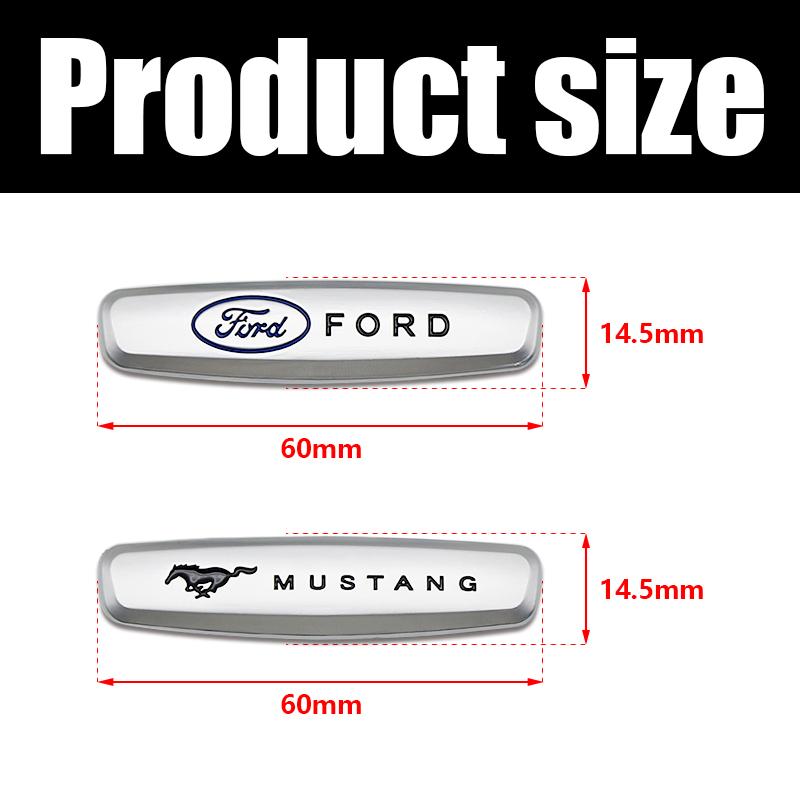 BBAO9 1/2Pcs 60mm 3D Metal Car Seat Interior Badge Emblem For Ford Mustang Shelby Cobra Focus Mondeo F150 MK2 Auto Tuning Accessories